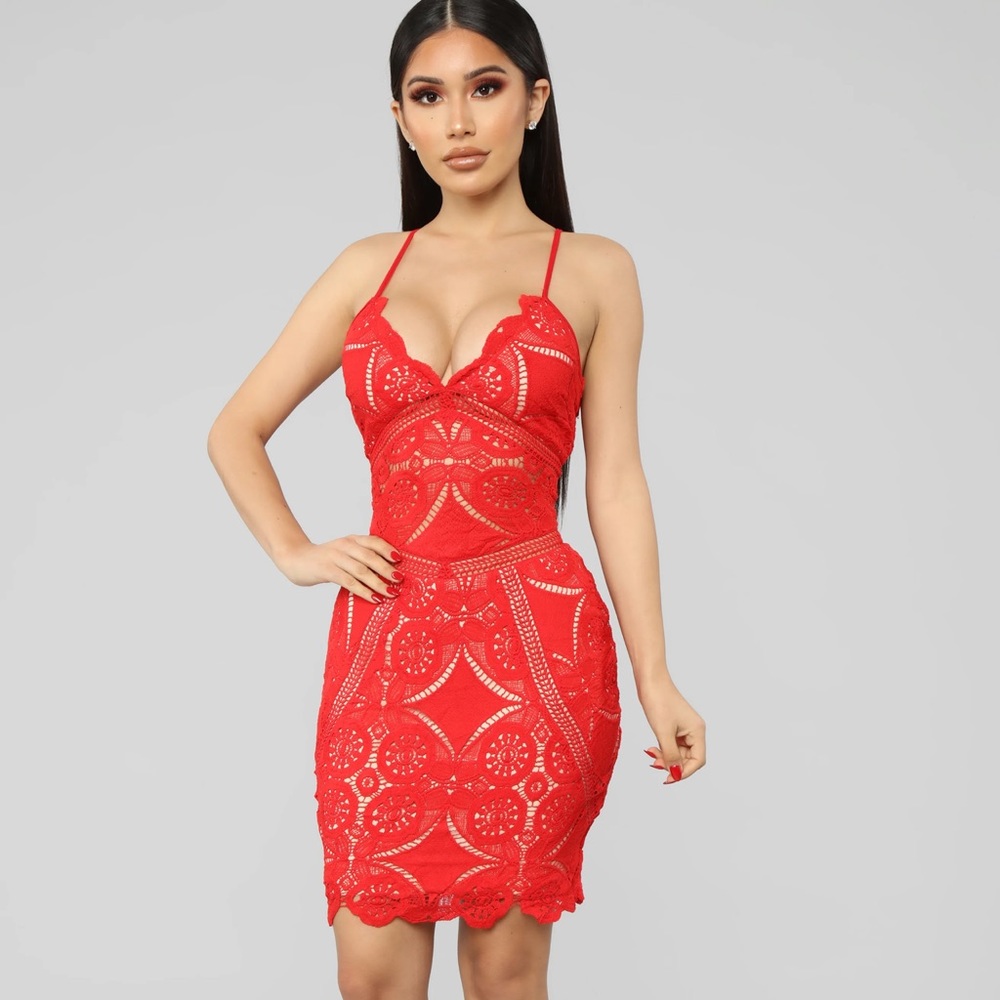 Giving you my Heart Crochet Mini Dress